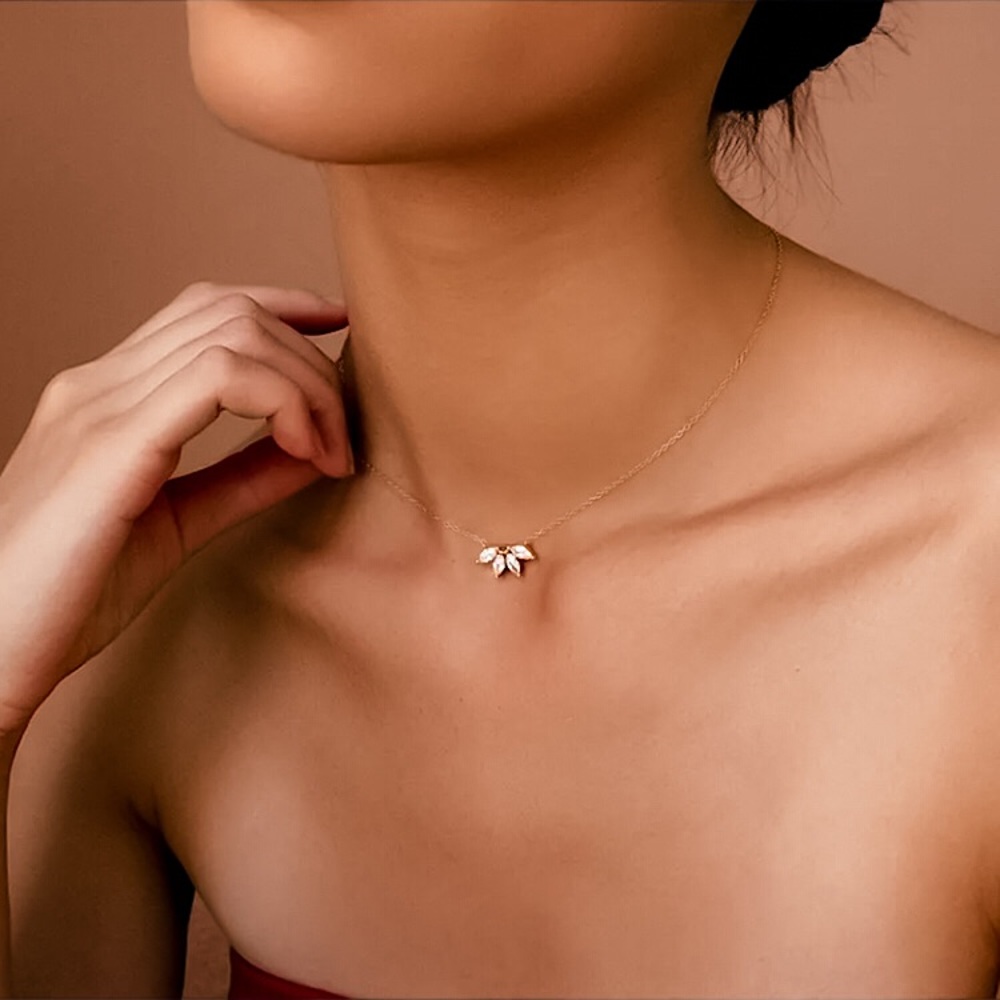 ⚜️𝟯𝟬%𝗢𝗙𝗙 𝗯𝘂𝗻𝗱𝗹𝗲𝘀 𝟯+⚜️ NEW CZ Floral Delicate Necklace - Picture 5 of 11